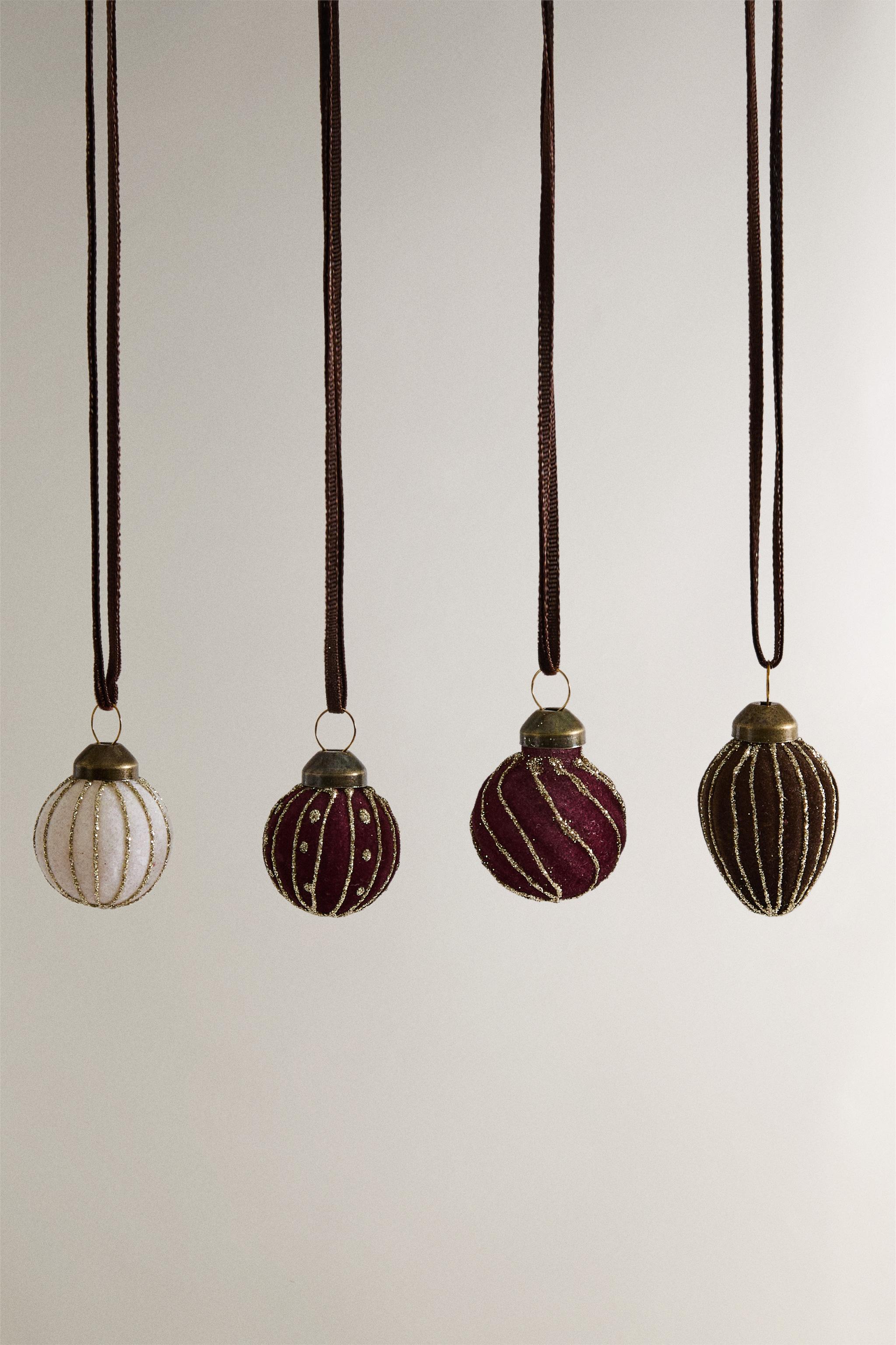 PACK DÉCORATION SAPIN BOULE VELOURS NOËL (LOT DE 20)